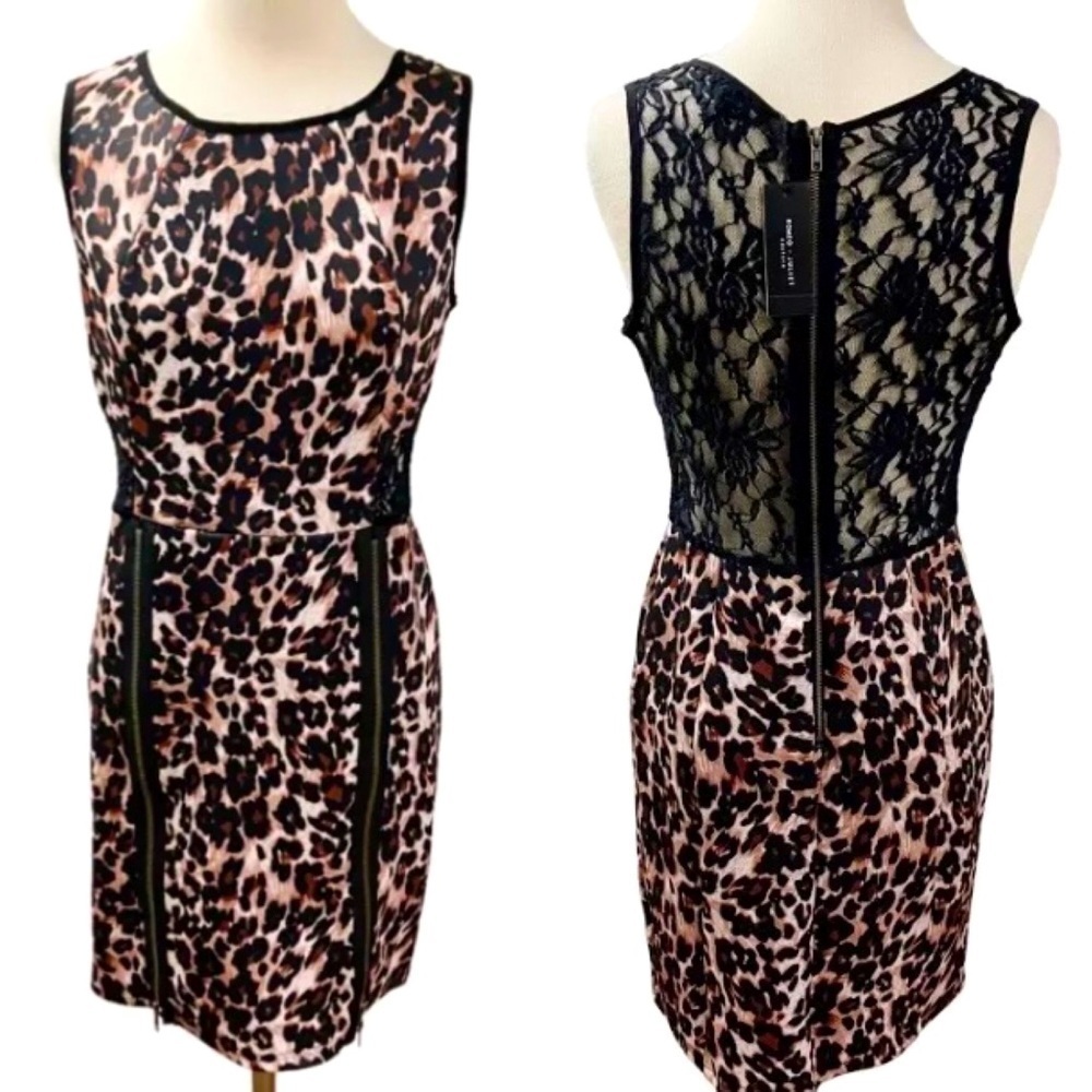 ROMEO + JULIET COUTURE Women’s Animal Print Lace Back Dress SIZE Medium NWT